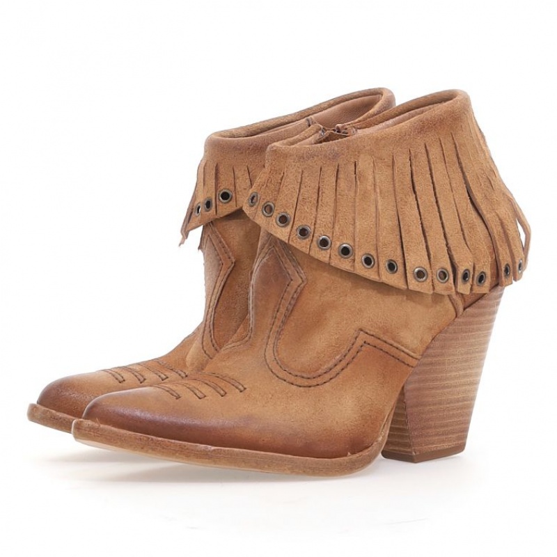 Ankle boots A.S.98 Brigit Damskie Żółte | PL-014528FSO