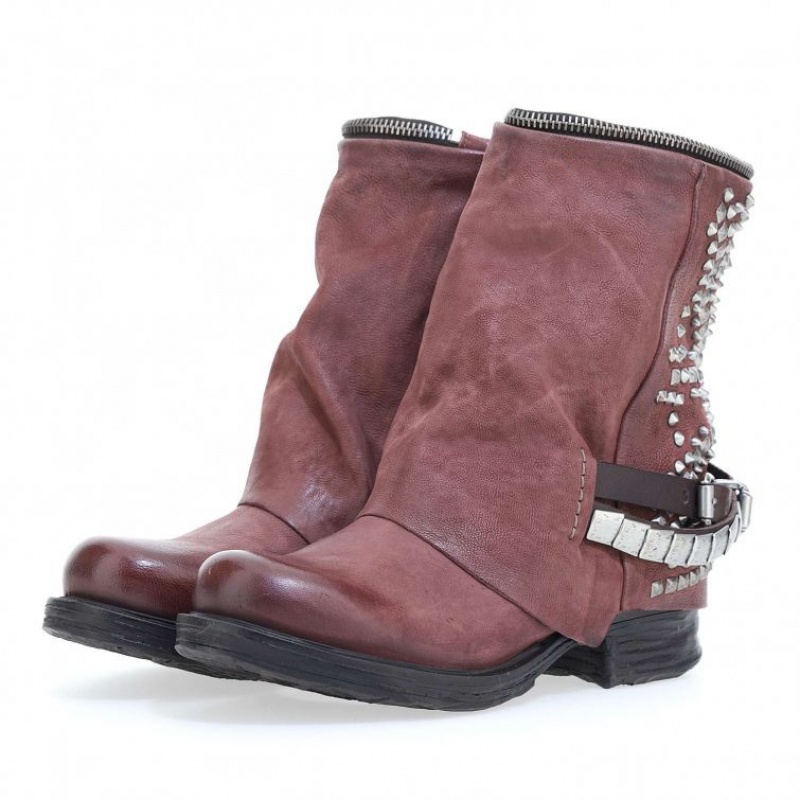 Ankle boots A.S.98 Saintec 259216 Damskie Czerwone | PL-786059ZLF