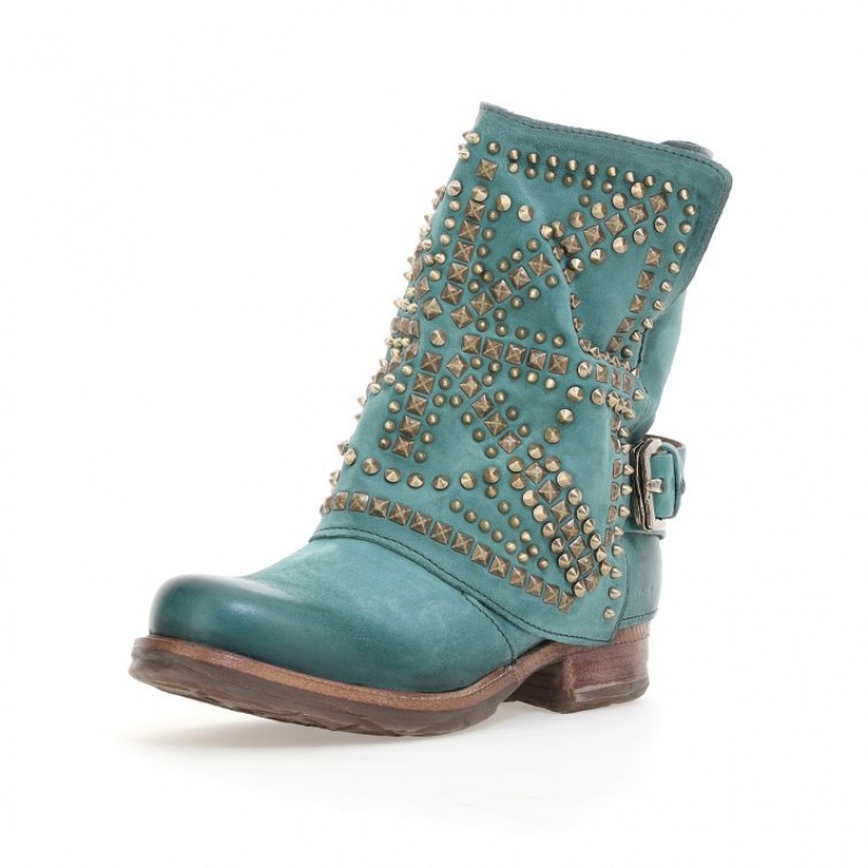 Ankle boots A.S.98 Shana Damskie Zielone | PL-907412MEG