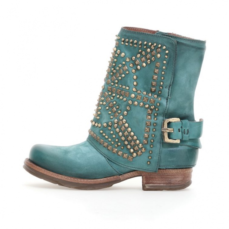 Ankle boots A.S.98 Shana Damskie Zielone | PL-907412MEG