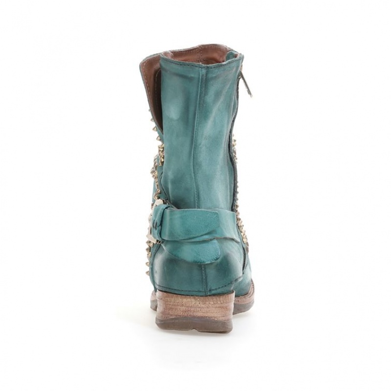 Ankle boots A.S.98 Shana Damskie Zielone | PL-907412MEG