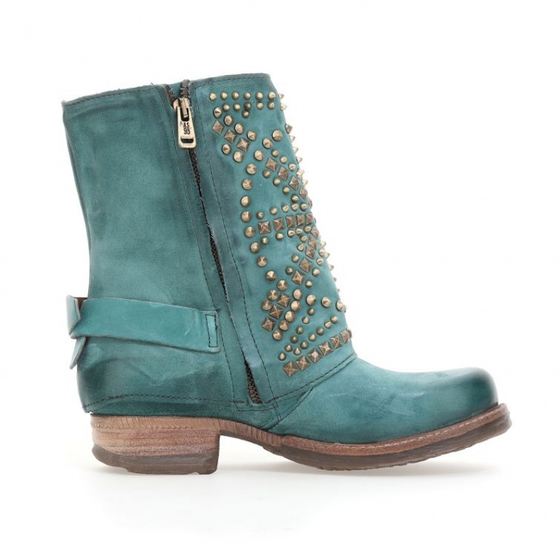 Ankle boots A.S.98 Shana Damskie Zielone | PL-907412MEG