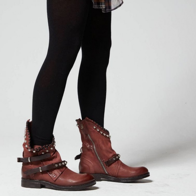 Ankle boots A.S.98 Verti 207239 Damskie Czerwone | PL-420689YWQ