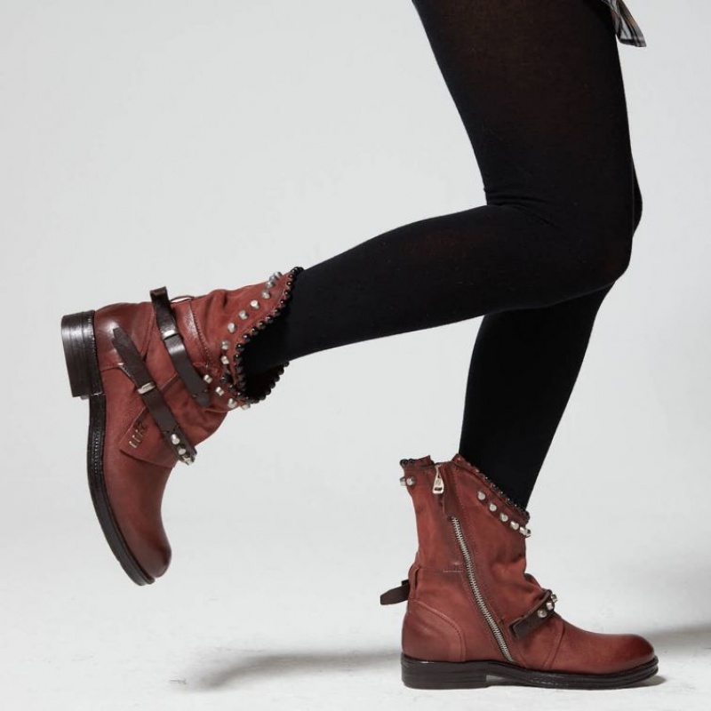 Ankle boots A.S.98 Verti 207239 Damskie Czerwone | PL-420689YWQ