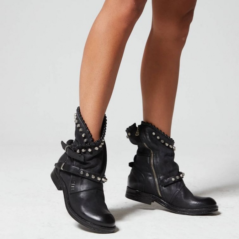 Ankle boots A.S.98 Verti 207239 Damskie Czarne | PL-106452TOI