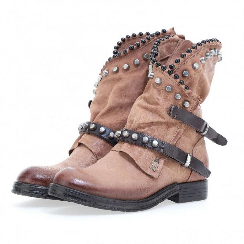 Ankle boots A.S.98 Verti 207239 Damskie Khaki | PL-256973VAT