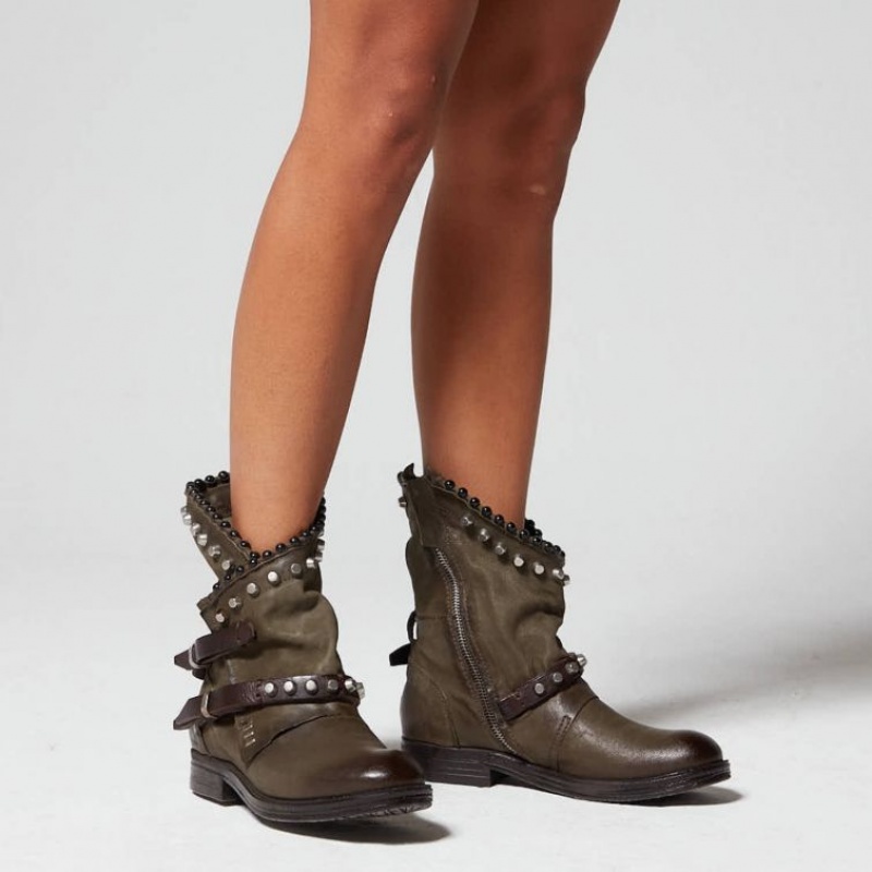 Ankle boots A.S.98 Verti 207239 Damskie Zielone | PL-407596GEL