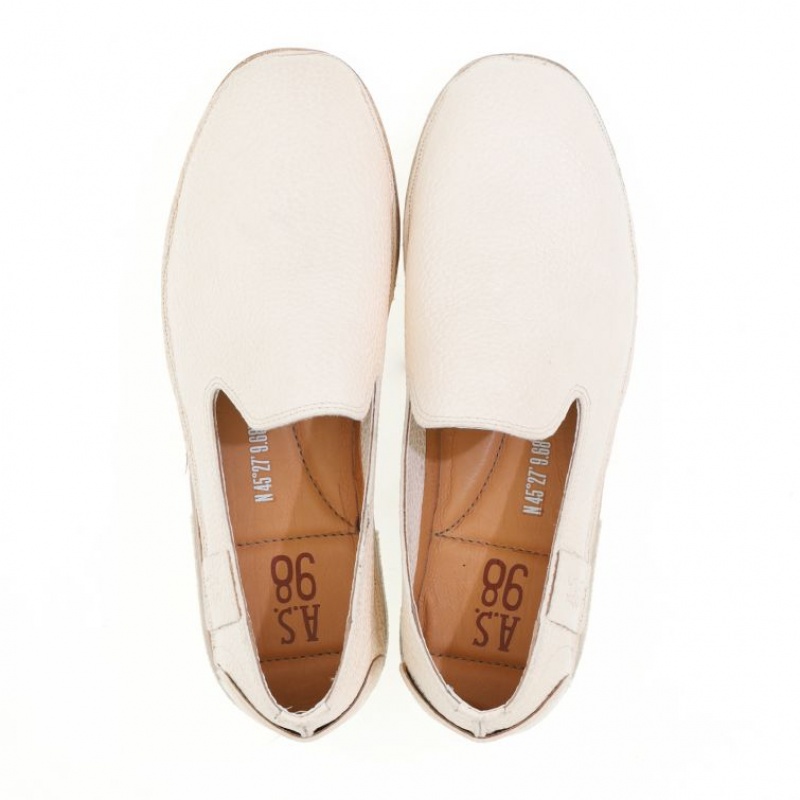 flat shoes A.S.98 Alberic Męskie Beżowe | PL-968501IYJ