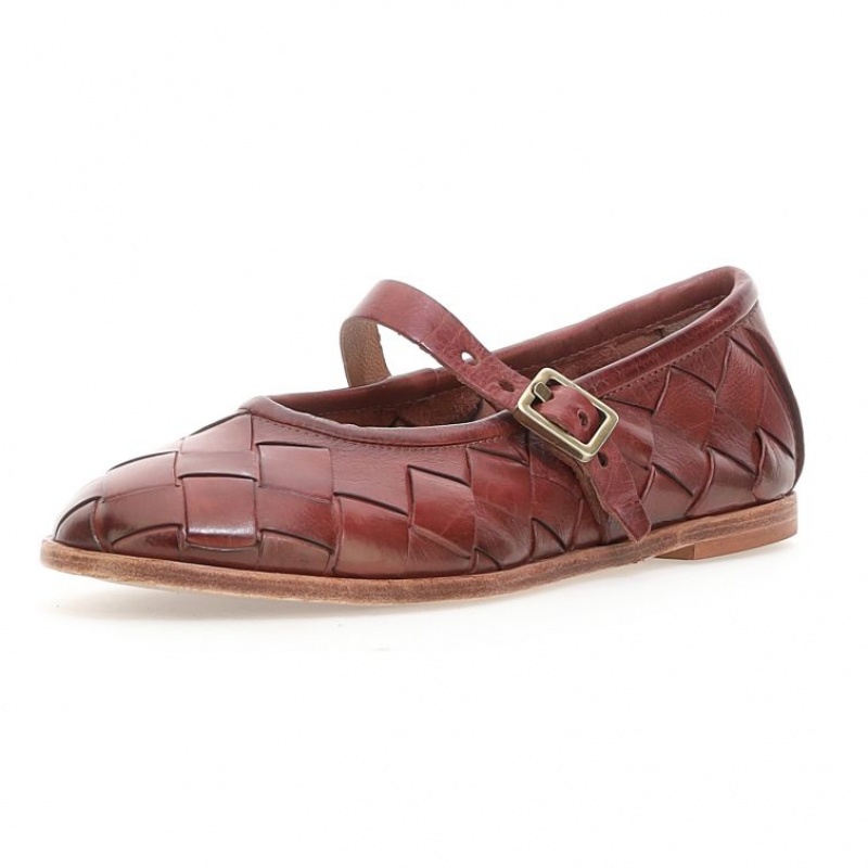 flat shoes A.S.98 Janae Damskie Bordowe | PL-612950SUY