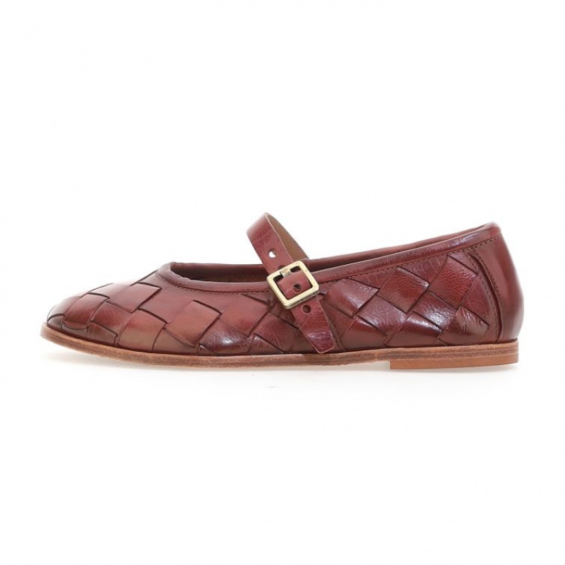 flat shoes A.S.98 Janae Damskie Bordowe | PL-612950SUY