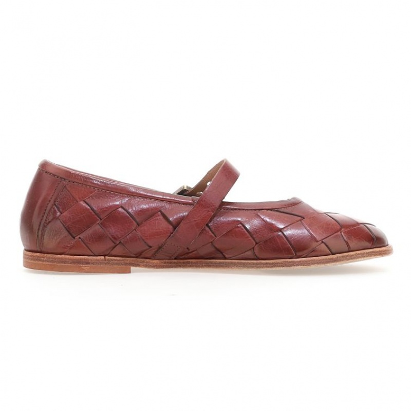 flat shoes A.S.98 Janae Damskie Bordowe | PL-612950SUY