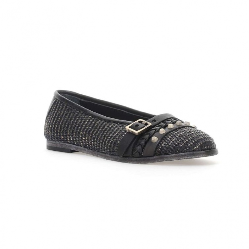 flat shoes A.S.98 Jayla Damskie Czarne | PL-018724ETF