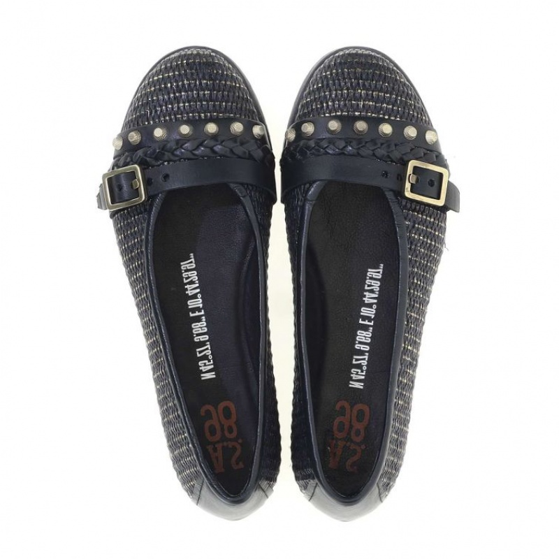 flat shoes A.S.98 Jayla Damskie Czarne | PL-018724ETF