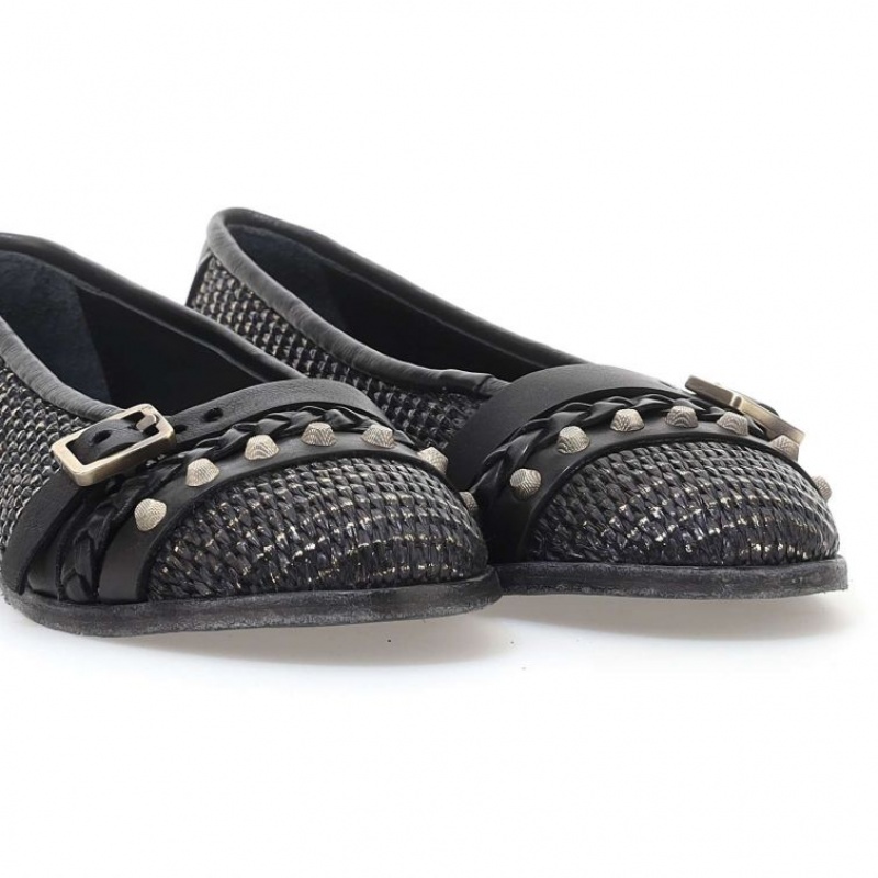 flat shoes A.S.98 Jayla Damskie Czarne | PL-018724ETF