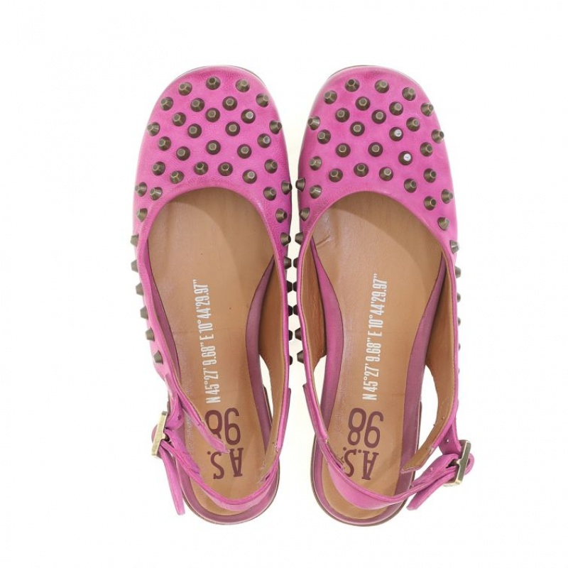 flat shoes A.S.98 Zola Damskie Fuksja | PL-912460VEA