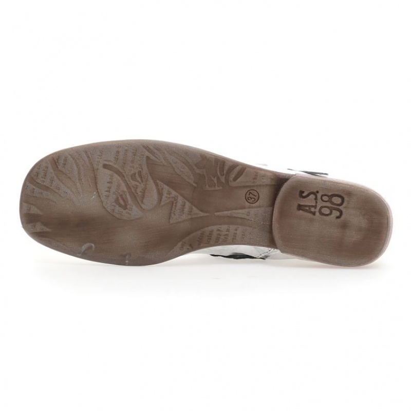 flat shoes A.S.98 Zowie Damskie Srebrne | PL-369081KQS