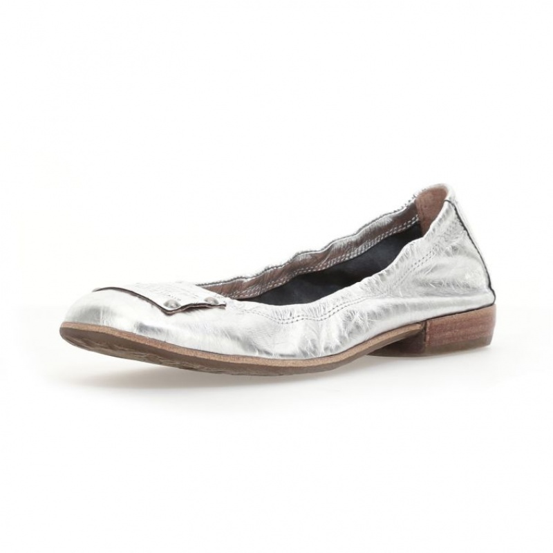 flat shoes A.S.98 Zula Damskie Srebrne | PL-287961YUB