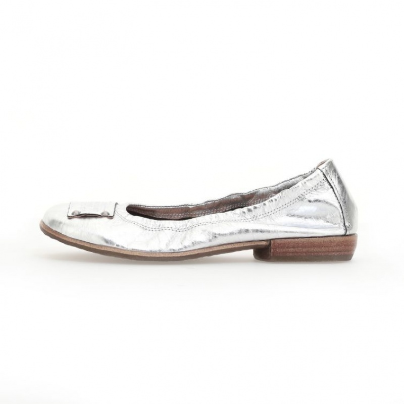 flat shoes A.S.98 Zula Damskie Srebrne | PL-287961YUB