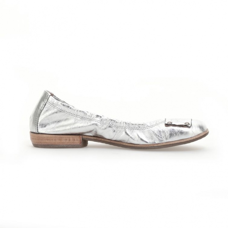 flat shoes A.S.98 Zula Damskie Srebrne | PL-287961YUB