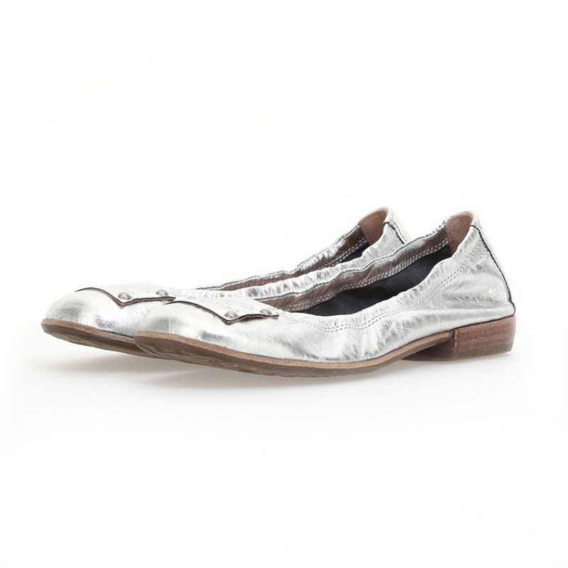 flat shoes A.S.98 Zula Damskie Srebrne | PL-287961YUB