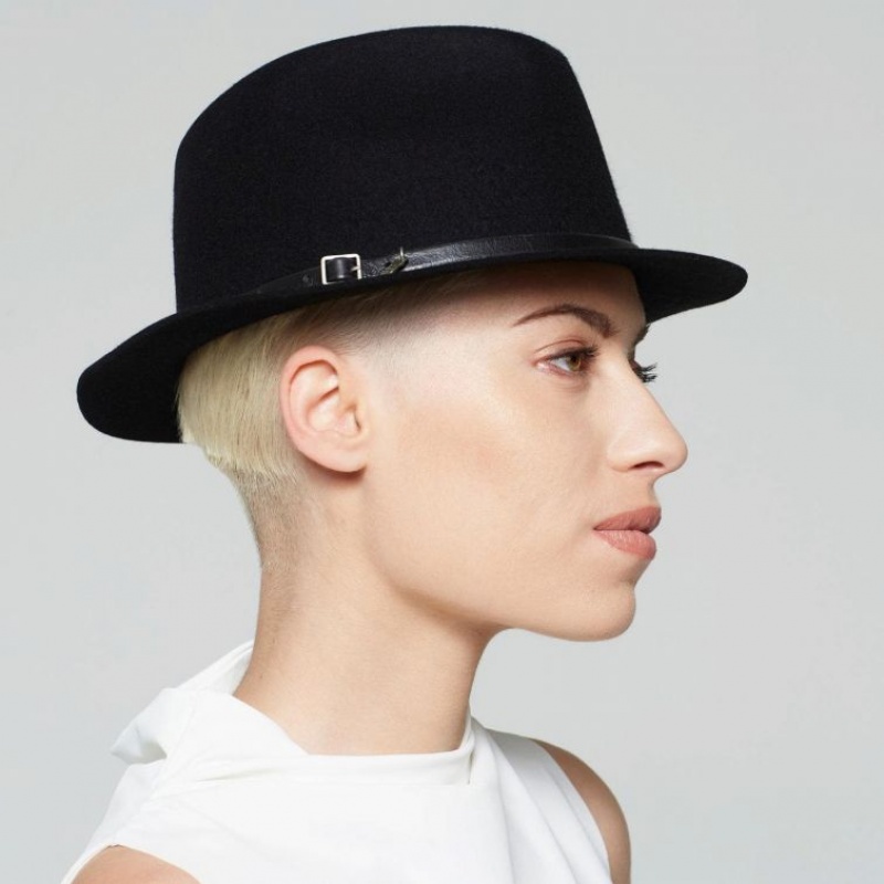 hats A.S.98 Claire Damskie Czarne | PL-934708CTB